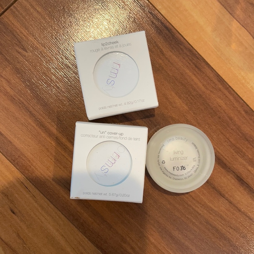 RMS Uncover-up, living luminizer, lip2cheeck Illus